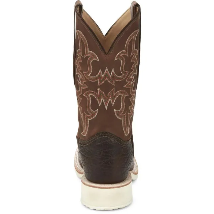 Western Men Justin Boots Ryker 11034 PullOn Western Boot Rootbeer Yeti 040brown041