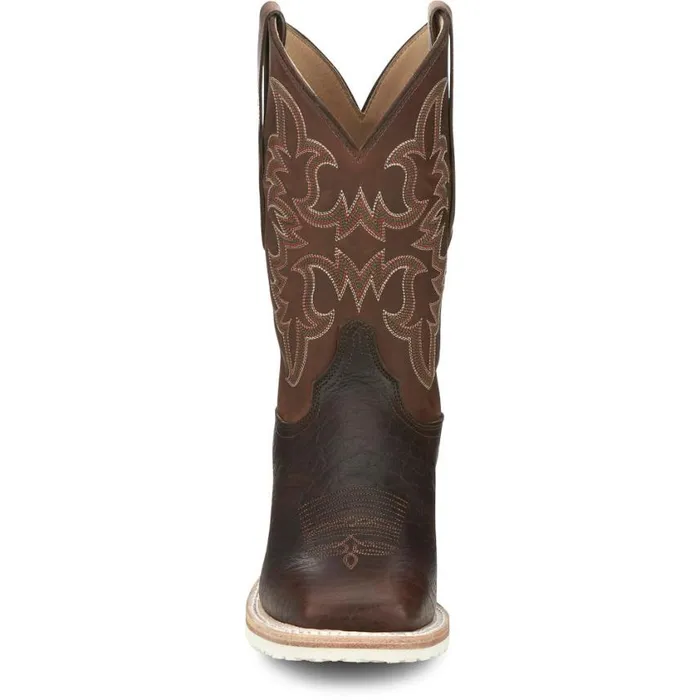 Western Men Justin Boots Ryker 11034 PullOn Western Boot Rootbeer Yeti 040brown041