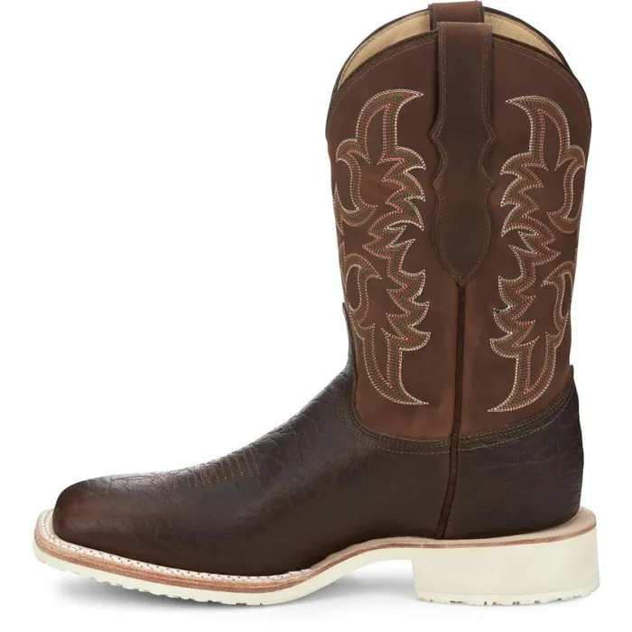 Western Men Justin Boots Ryker 11034 PullOn Western Boot Rootbeer Yeti 040brown041
