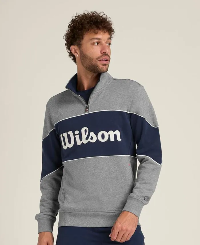Wilson Outerwear Men Millennium HalfZip 8211 Medium Gray Heather