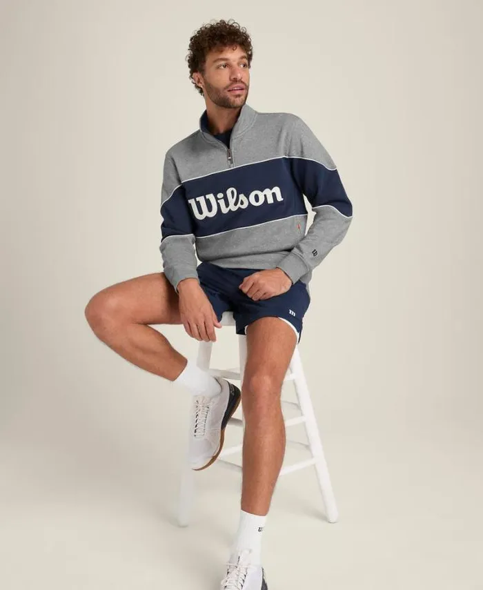 Wilson Outerwear Men Millennium HalfZip 8211 Medium Gray Heather