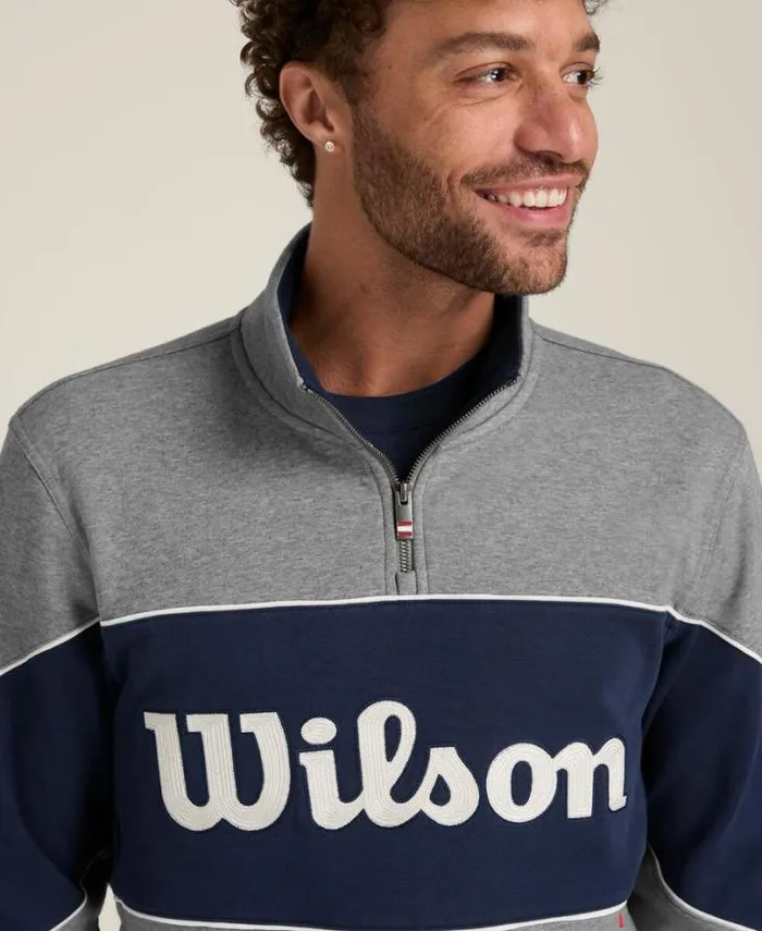 Wilson Outerwear Men Millennium HalfZip 8211 Medium Gray Heather