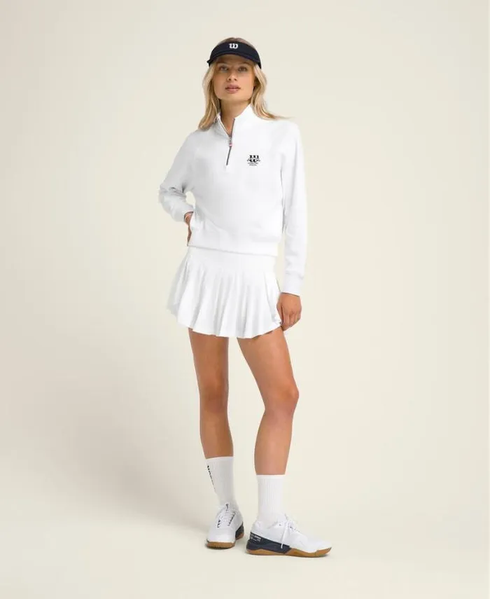 Wilson Outerwear Women Sideline HalfZip 8211 Bright White Wilson Outerwear Women Sideline HalfZip 8211 Bright White