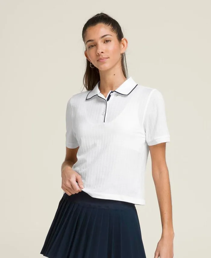 Wilson Polos Women Center Court Seamless Polo 8211 Bright White