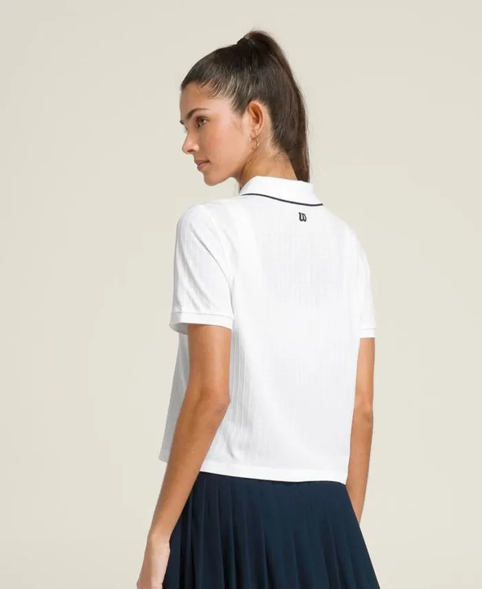 Wilson Polos Women Center Court Seamless Polo 8211 Bright White