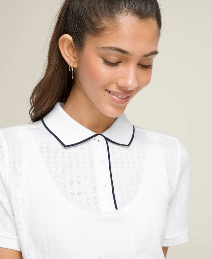 Wilson Polos Women Center Court Seamless Polo 8211 Bright White