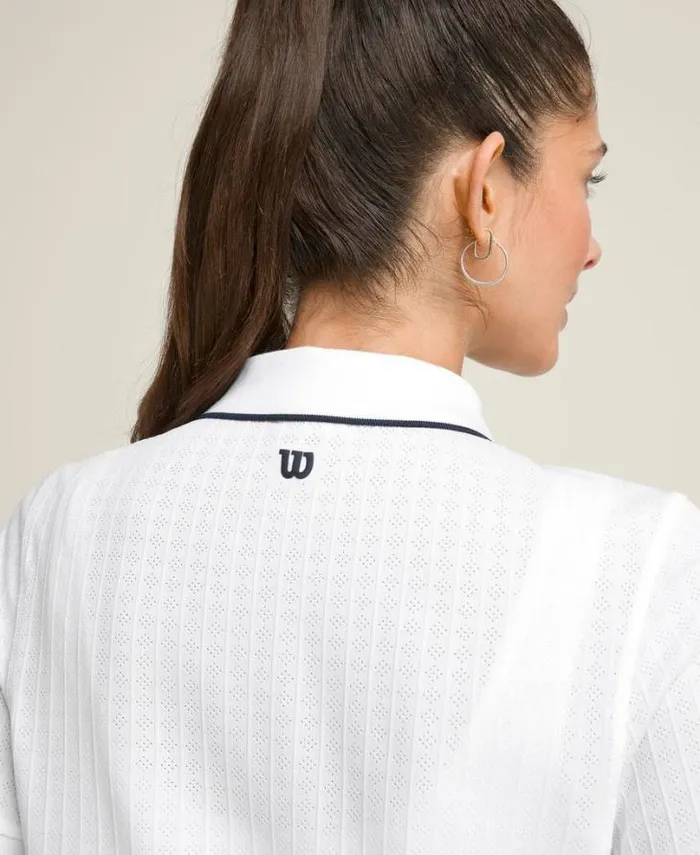 Wilson Polos Women Center Court Seamless Polo 8211 Bright White
