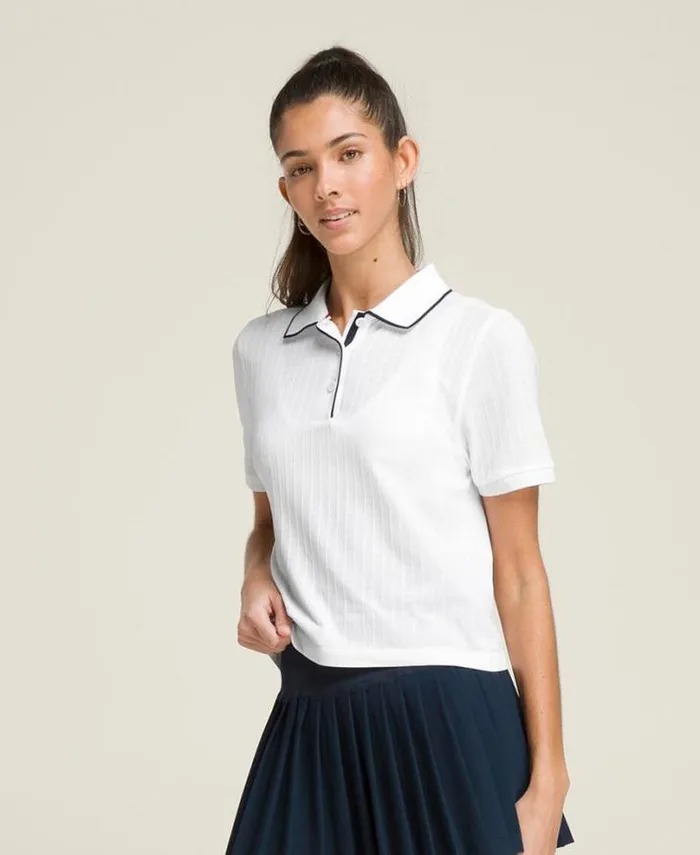 Wilson Polos Women Center Court Seamless Polo 8211 Bright White