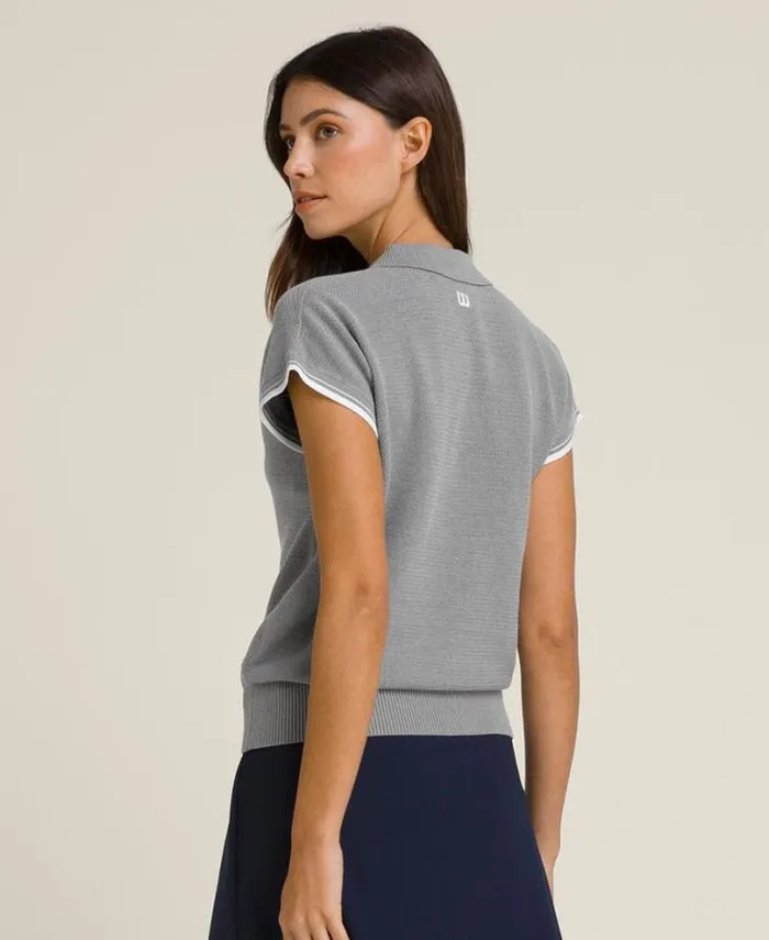Wilson Polos Women Swing Polo 8211 Medium Gray Heather Wilson Polos Women Swing Polo 8211 Medium Gray Heather