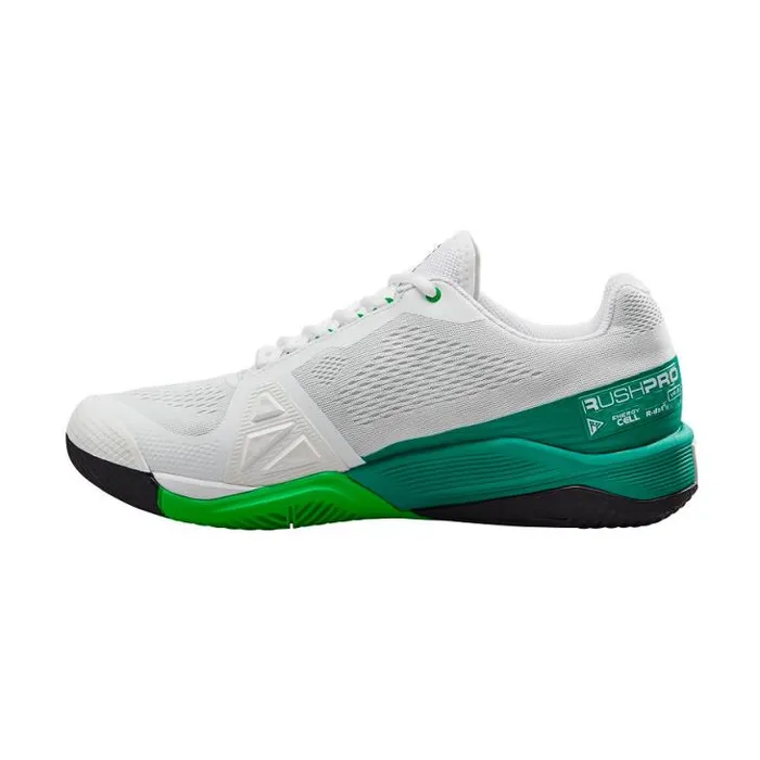 Wilson Shoes Sports Men039s Rush Pro 40 Tennis Shoe 8211 White Green