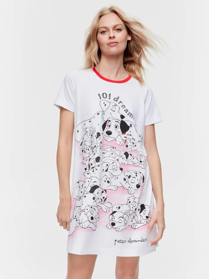 Women 101 Dalmatians Sleep Tee White Peter Alexander Nighties