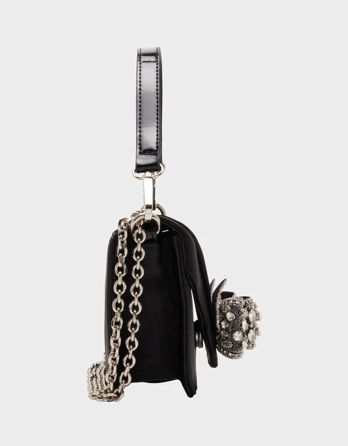 Women 3D BOW FLAP BAG BLACK Black Betsey Johnson