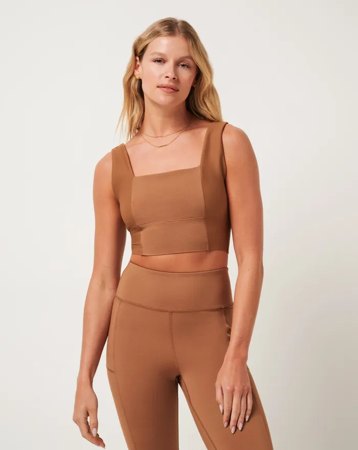 Women Active Tops TravisMathew MOVEKNIT SPORT TOP Heather Chestnut
