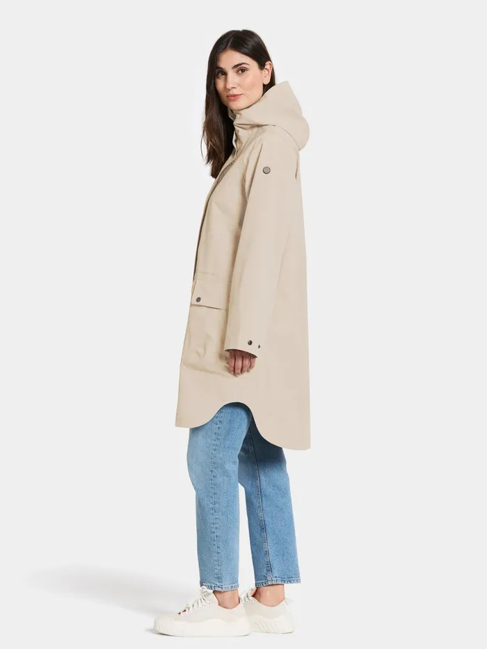 Women Adria Parka Clay Beige Didriksons Spring Jackets
