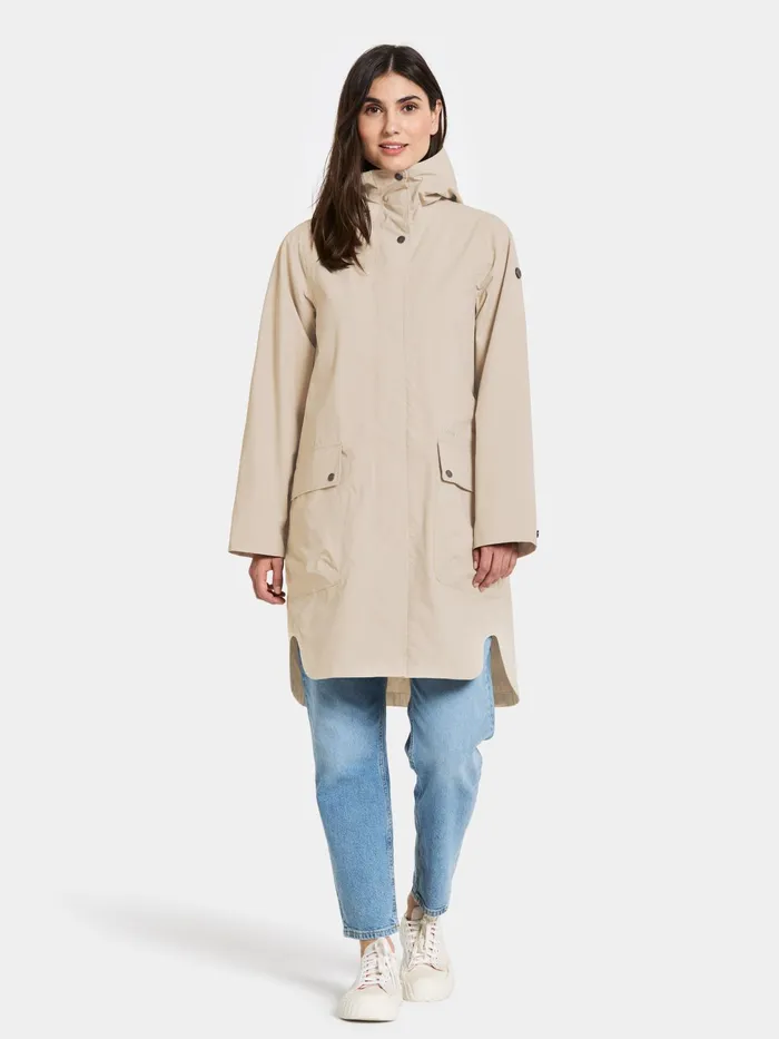 Women Adria Parka Clay Beige Didriksons Spring Jackets