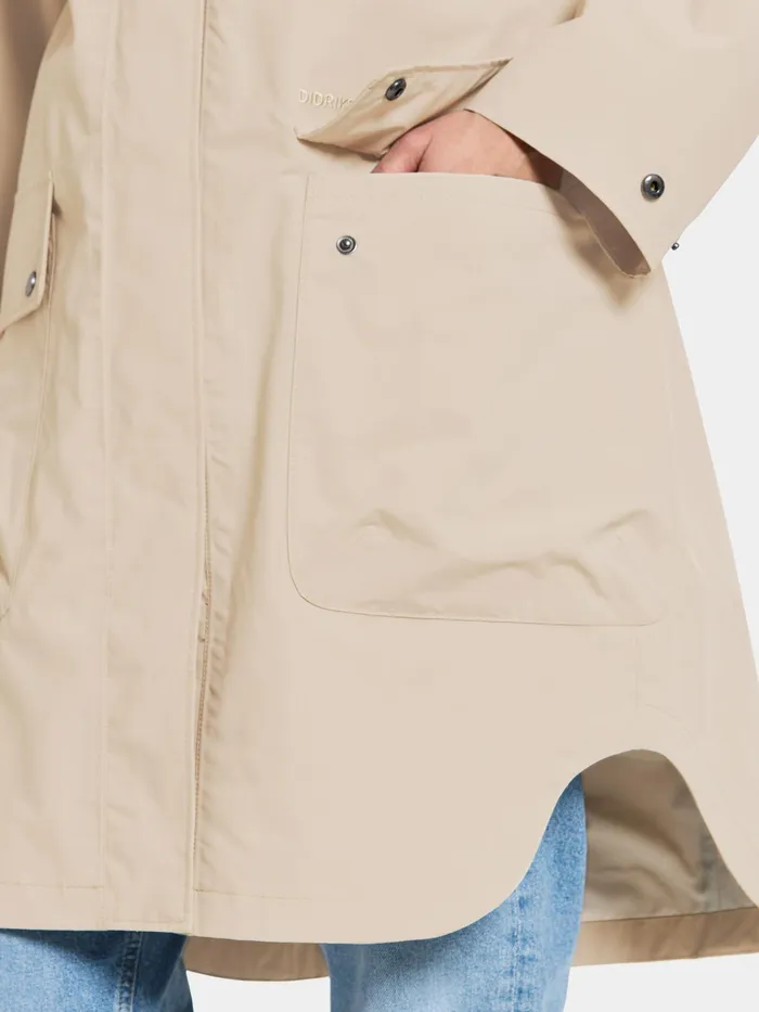 Women Adria Parka Clay Beige Didriksons Spring Jackets