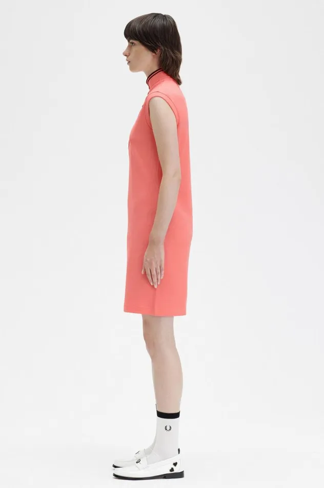 Women Amy Winehouse FoundationPrinted Trim Piqu Dress Coral Heat Fred Perry Dresses Women Amy Winehouse FoundationPrinted Trim Piqu Dress Coral Heat Fred Perry Dresses