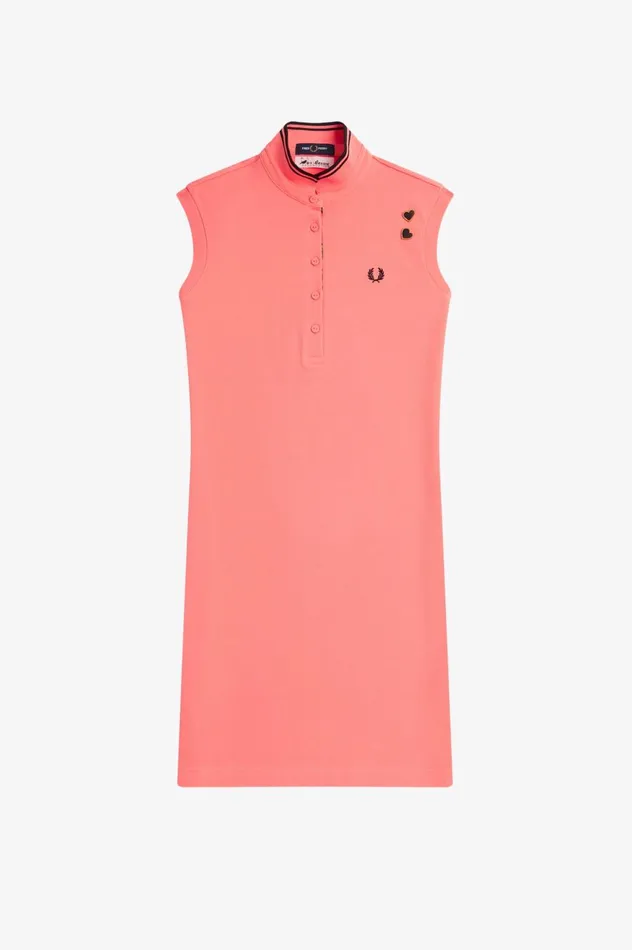 Women Amy Winehouse FoundationPrinted Trim Piqu Dress Coral Heat Fred Perry Dresses Women Amy Winehouse FoundationPrinted Trim Piqu Dress Coral Heat Fred Perry Dresses