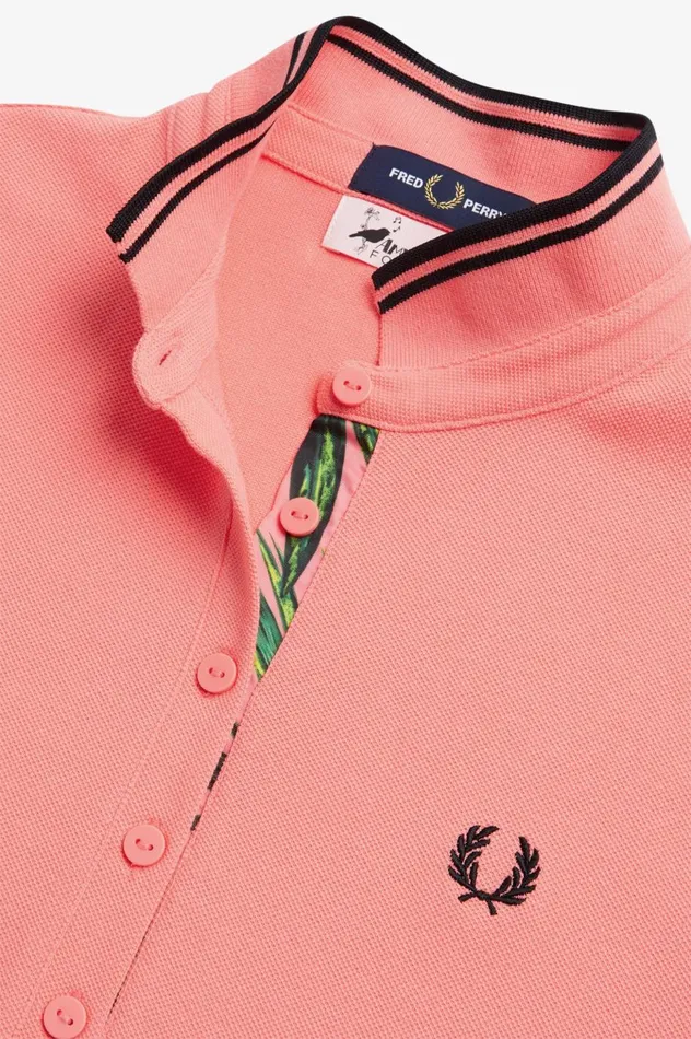 Women Amy Winehouse FoundationPrinted Trim Piqu Dress Coral Heat Fred Perry Dresses Women Amy Winehouse FoundationPrinted Trim Piqu Dress Coral Heat Fred Perry Dresses