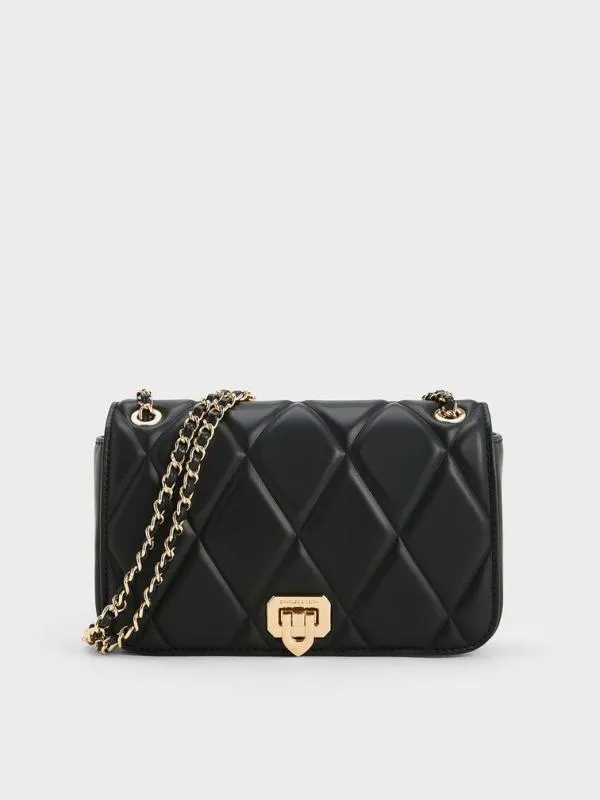 Women Arwen DiamondQuilt Shoulder Bag 8211 Black CHARLES and KEITH Shoulder Bags Women Arwen DiamondQuilt Shoulder Bag 8211 Black CHARLES and KEITH Shoulder Bags