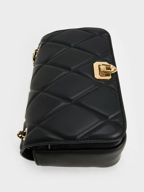 Women Arwen DiamondQuilt Shoulder Bag 8211 Black CHARLES and KEITH Shoulder Bags Women Arwen DiamondQuilt Shoulder Bag 8211 Black CHARLES and KEITH Shoulder Bags
