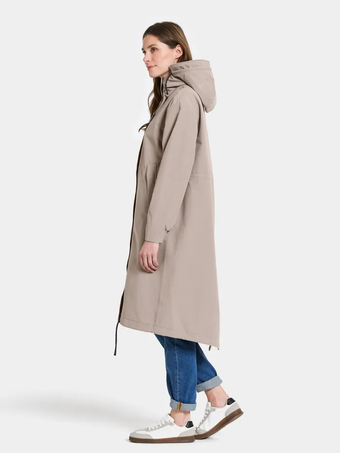 Women Astrid Parka Long Ash Brown Didriksons Spring Jackets