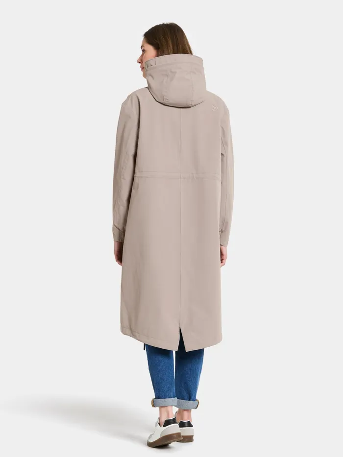Women Astrid Parka Long Ash Brown Didriksons Spring Jackets