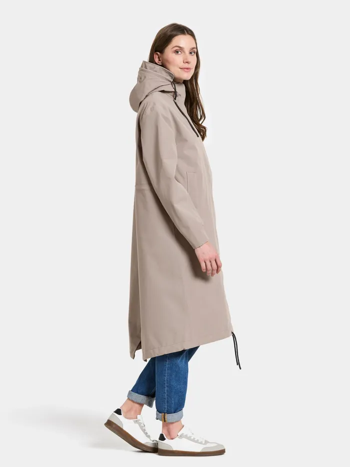 Women Astrid Parka Long Ash Brown Didriksons Spring Jackets
