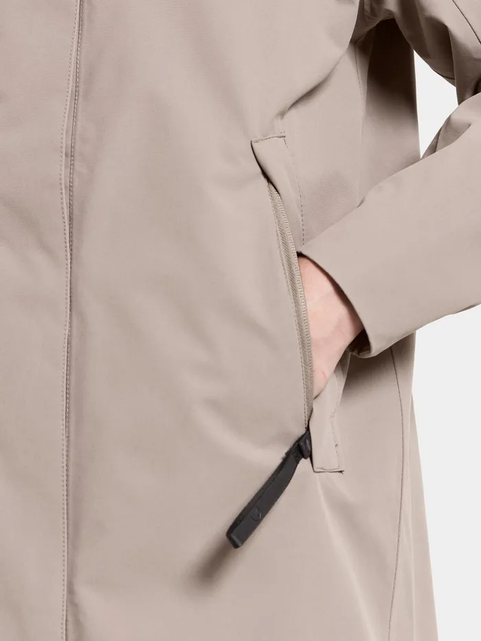 Women Astrid Parka Long Ash Brown Didriksons Spring Jackets