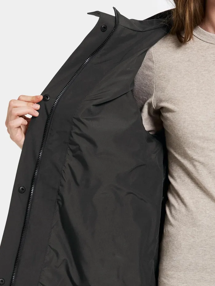 Women Astrid Parka Long Black Didriksons Spring Jackets
