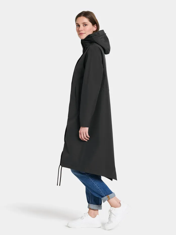 Women Astrid Parka Long Black Didriksons Spring Jackets