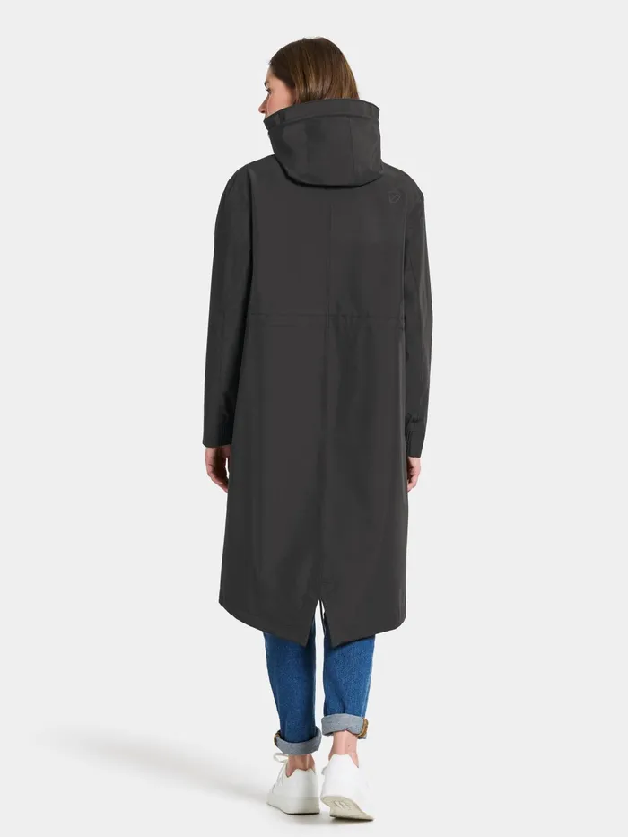 Women Astrid Parka Long Black Didriksons Spring Jackets
