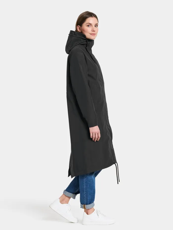 Women Astrid Parka Long Black Didriksons Spring Jackets