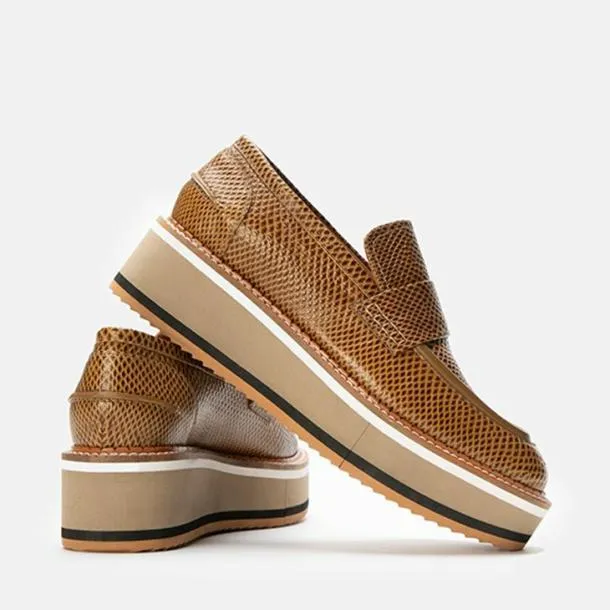 Women BAHATI Snakeeffect Gobi Clergerie Loafers and Moccasins