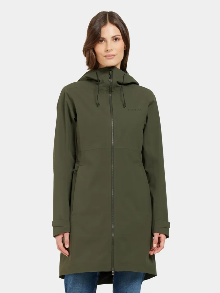 Women Bea Parka Deep Green Didriksons Spring Jackets