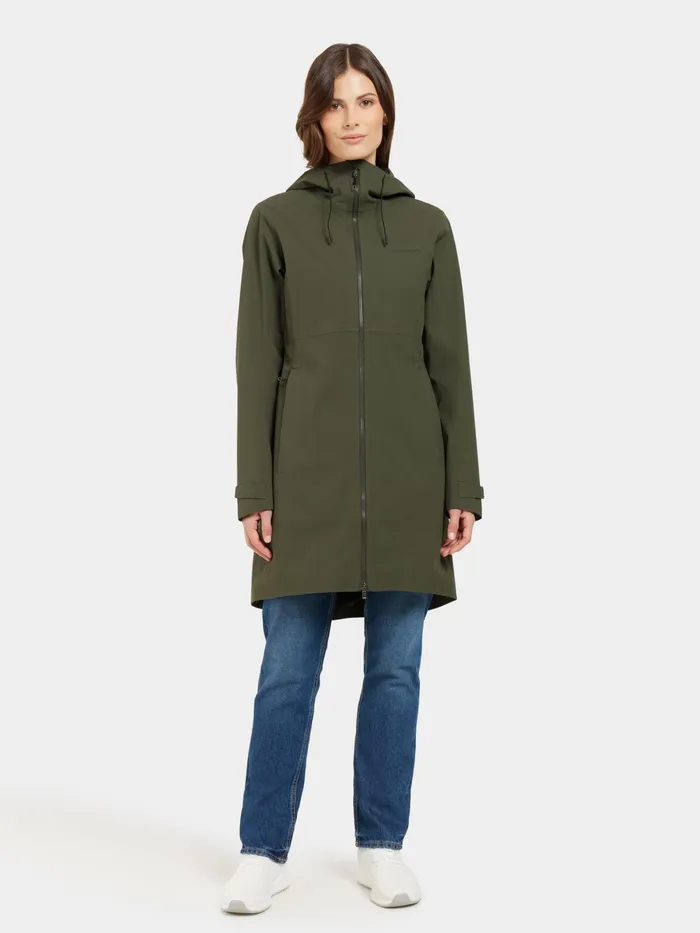 Women Bea Parka Deep Green Didriksons Spring Jackets