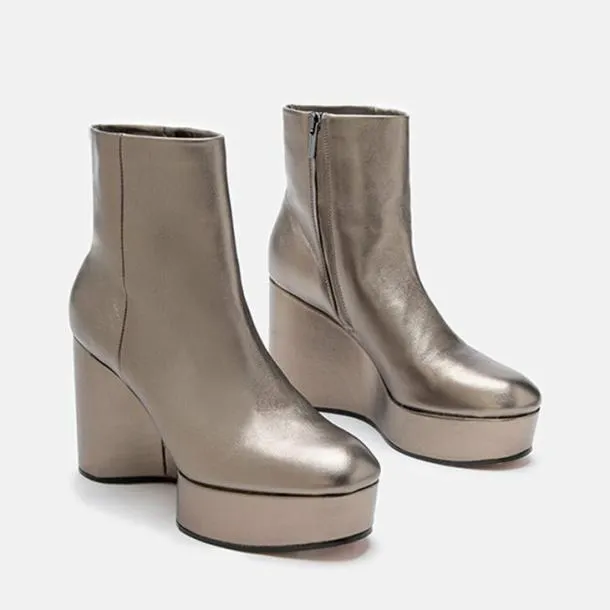 Women BELEN Metallic Gobi Clergerie Ankle Boots