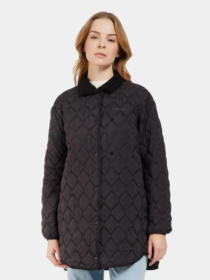 Women Betina Parka Black Didriksons Autumn Jackets