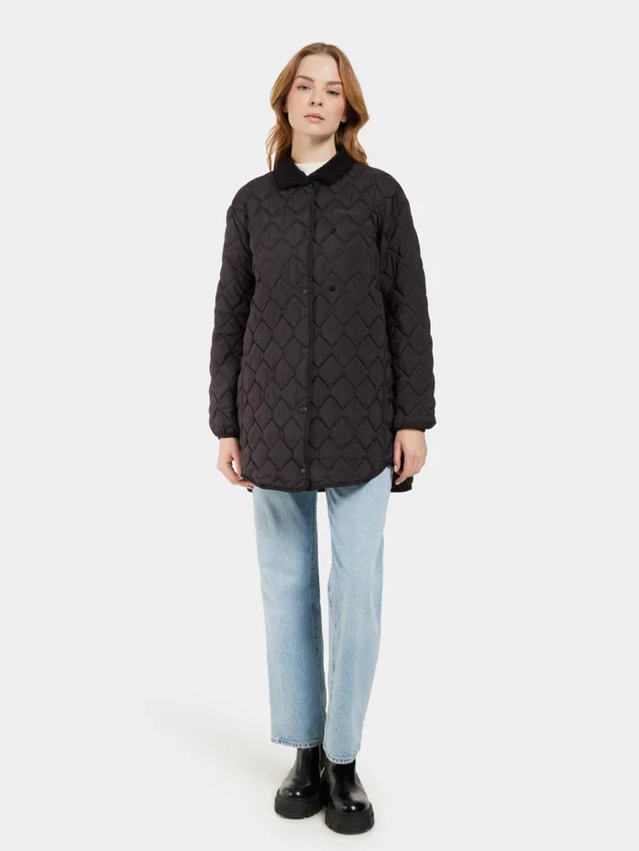 Women Betina Parka Black Didriksons Autumn Jackets