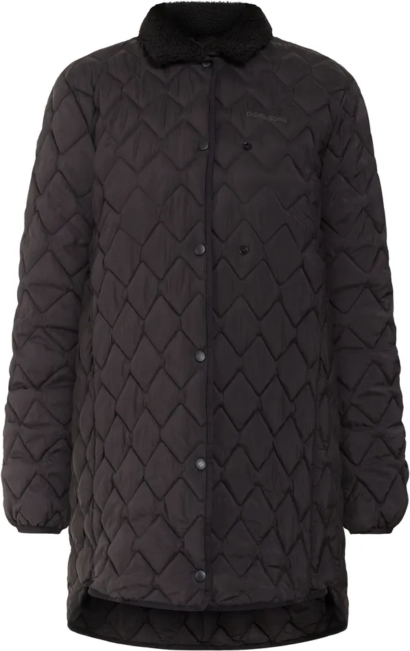Women Betina Parka Black Didriksons Autumn Jackets