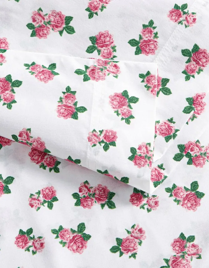 Women BETSEYS TINY PINK ROSES KING SHEET SET MULTI Betsey Johnson Women BETSEYS TINY PINK ROSES KING SHEET SET MULTI Betsey Johnson