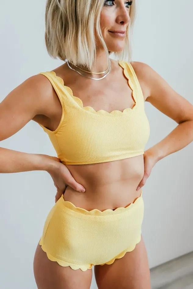 Women Bikini Baltic Born Honolulu Scalloped Bikini Top Yellow Women Bikini Baltic Born Honolulu Scalloped Bikini Top Yellow