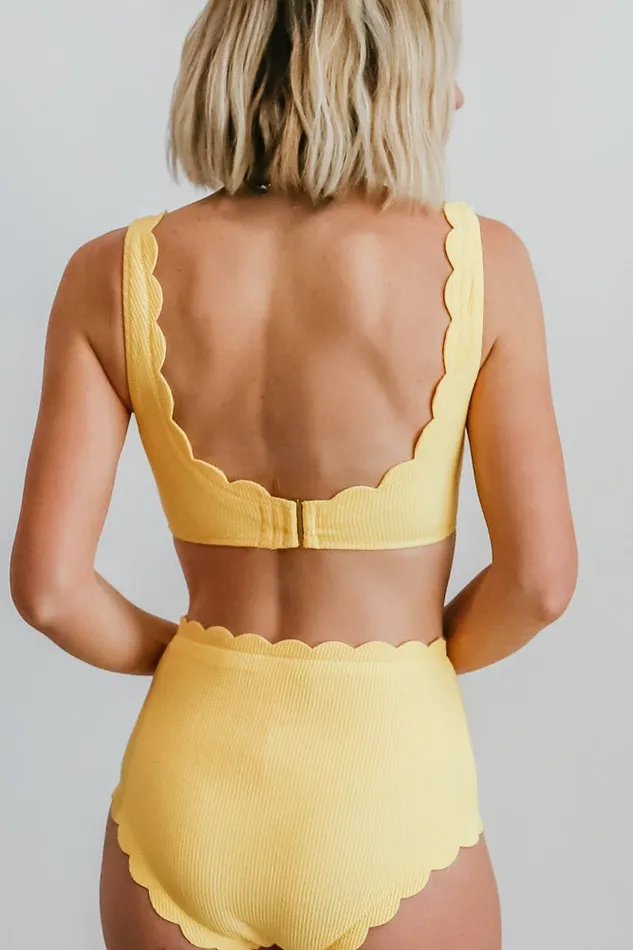 Women Bikini Baltic Born Honolulu Scalloped Bikini Top Yellow Women Bikini Baltic Born Honolulu Scalloped Bikini Top Yellow