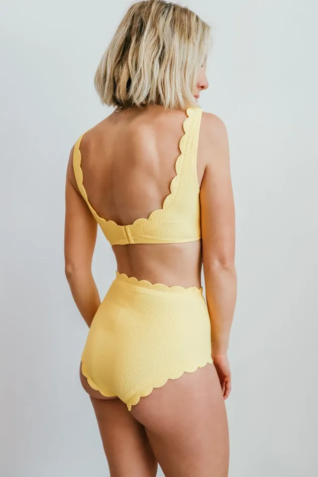 Women Bikini Baltic Born Honolulu Scalloped Bikini Top Yellow Women Bikini Baltic Born Honolulu Scalloped Bikini Top Yellow