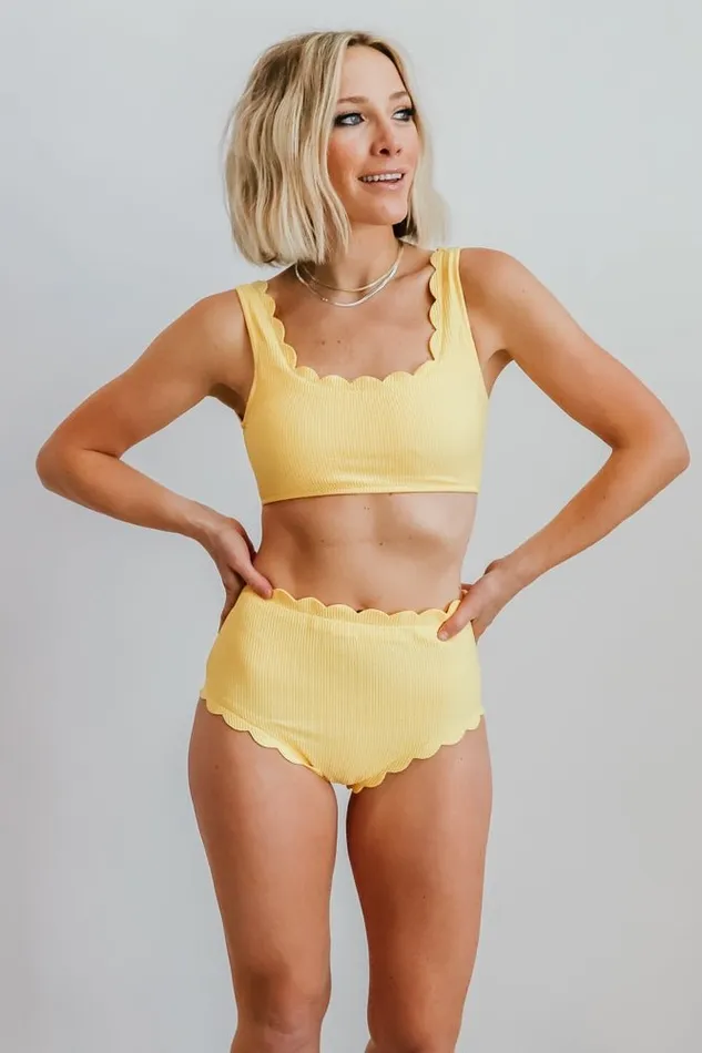 Women Bikini Baltic Born Honolulu Scalloped Bikini Top Yellow Women Bikini Baltic Born Honolulu Scalloped Bikini Top Yellow