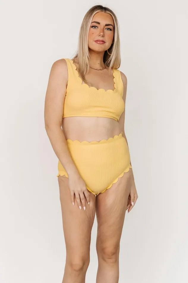 Women Bikini Baltic Born Honolulu Scalloped Bikini Top Yellow Women Bikini Baltic Born Honolulu Scalloped Bikini Top Yellow