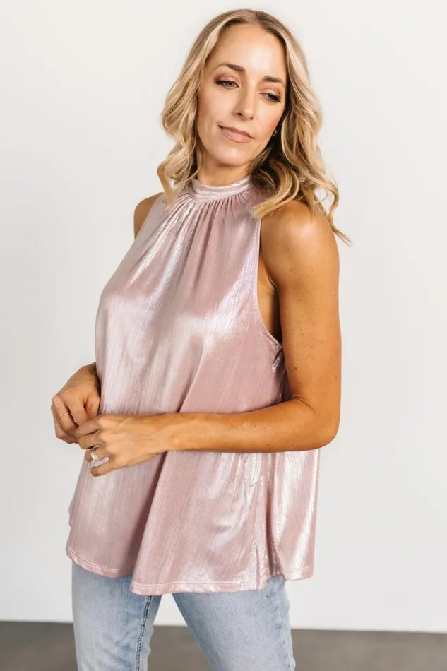 Women Blouses Shirts Baltic Born Halo Shimmer Tank Top Pink