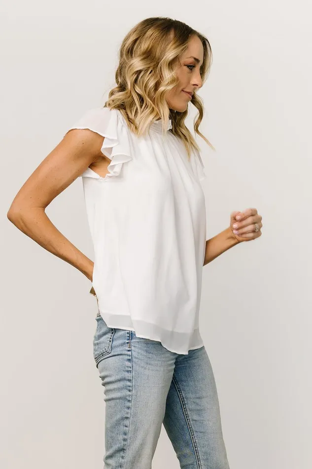 Women Blouses Shirts Baltic Born Leah Mock Neck Top Off White Women Blouses Shirts Baltic Born Leah Mock Neck Top Off White
