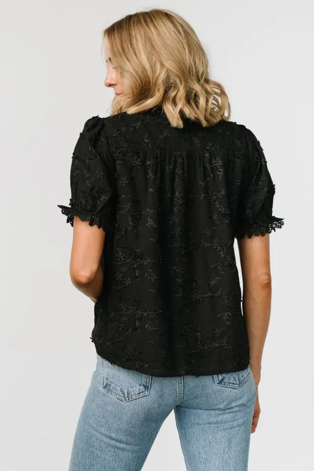 Women Blouses Shirts Baltic Born Pauline Embossed Top Black Women Blouses Shirts Baltic Born Pauline Embossed Top Black