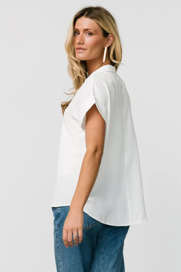 Women Blouses Shirts Baltic Born Shaylee Button Up Top Off White